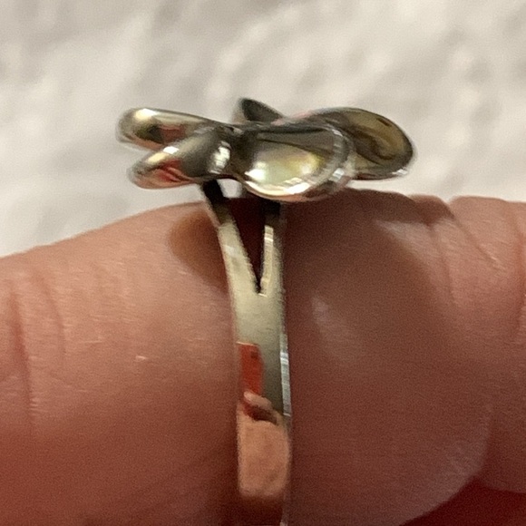 Beautiful Natural Abalone Flower Ring Sterling Silver 925 Size 8.75 - Picture 6 of 10